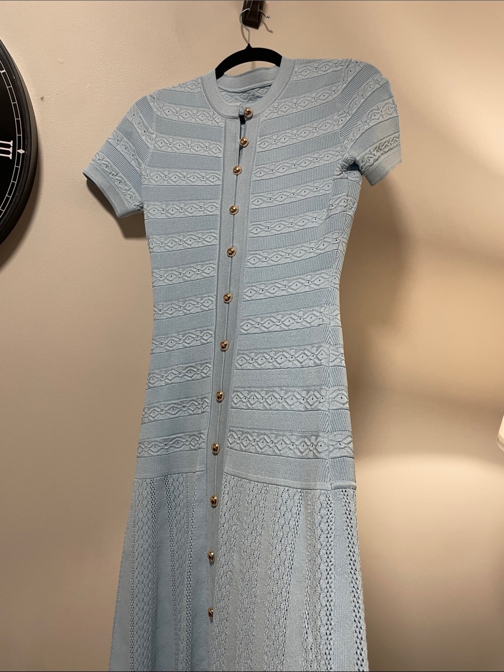 Commense Light Blue Button-Front Knit Maxi Dress - Picture 13 of 17